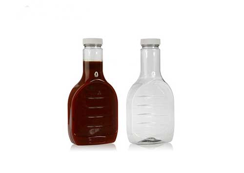 Food grade 16oz clear PET plastic squeeze bottles with caps with factory price
