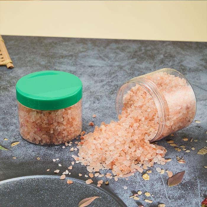 Clear Storage Container, Leakproof Plastic jars for kitchen, Empty Round Slime Container, Cosmetic Jars for Storing Dry Food, Peanut, Spice, Cookie, Candy