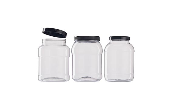 Large Plastic Storage Jars with Lids, Clear Kitchen Storage Containers Square/round Plastic Food Jar for Dry Food, Candy, Snack