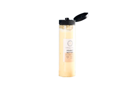 Squeezed cylinder 360ml plastic ketchup and mustard bottle with flip top cap
