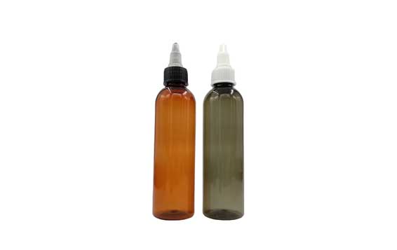 Bpa-free pet refillable twist top applicator 500ml plastic oil squeeze bottle with black nozzle