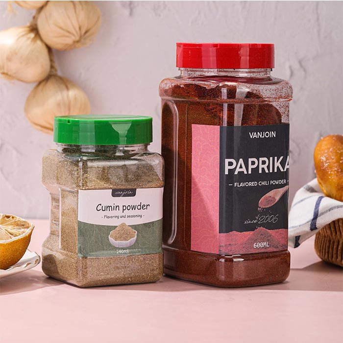 BPA Free Plastic Pepper Powder Jar, Small Grip jar, Clear and Safe Plastic Bottle Containers with Shaker Lids for Storing Spice, Herbs and Seasoning Powders BPA Free Plastic Pepper Powder Jar, Small Grip jar, Clear and Safe Plastic Bottle Containers with Shaker Lids for Storing Spice, Herbs and Seasoning Powders