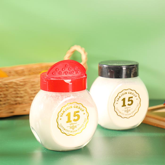 Plastic Round Spice Bottles with Black Shaker Lids,Reusable Seasoning Containers Jars with Lids for Powders,Spice,Herbs,Glitters