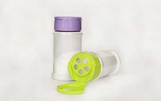 Bulk sale 500ml plastic spice jar with shaker lids from spice jars manufacturer
