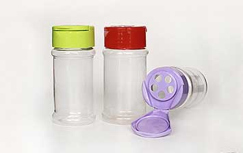 Wholesale 2oz 3oz 6oz 8oz plastic spice jars with sifter and cap