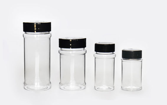 Cheapest manufacturer for clear PET cylinder plastic spice containers with  lids