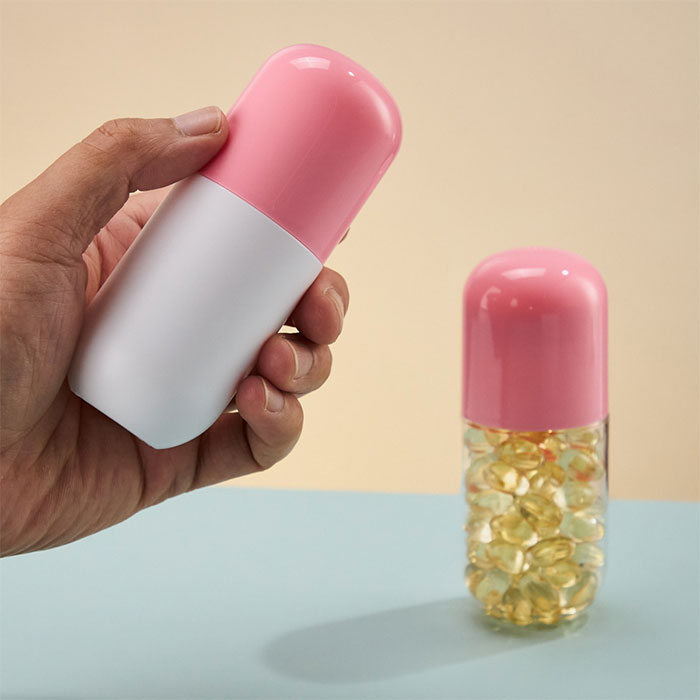 Mini Pill Case Powder Bottle Container Clear Container Storage Jars Empty Medicine Pill Fake Capsule Transparent Sealed Jar Solid Capsule Bottle
