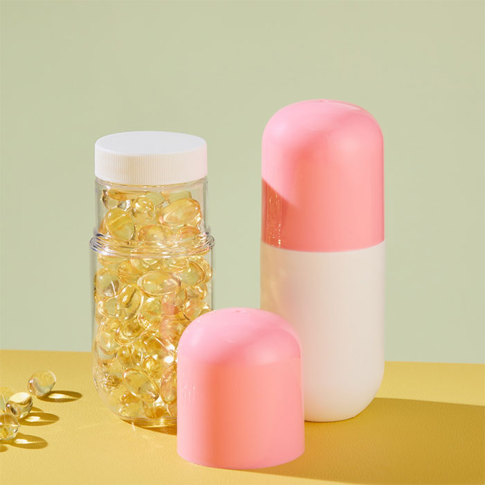 Mini Pill Case Powder Bottle Container Clear Container Storage Jars Empty Medicine Pill Fake Capsule Transparent Sealed Jar Solid Capsule Bottle