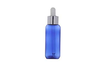 Free sample blue square 50ml plastic essential oil bottles bulk