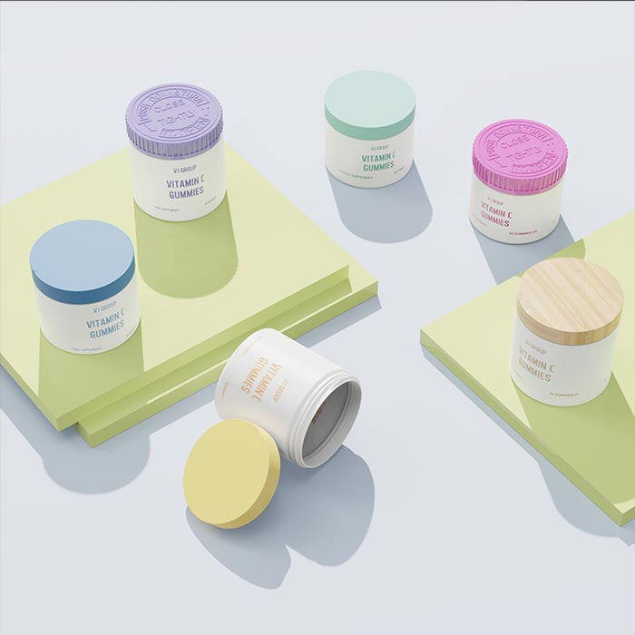 BPA Free colored Plastic Container Jar with Foam Lined Lid for Pills, Medication, Ointments and Other Beauty and Health Aids