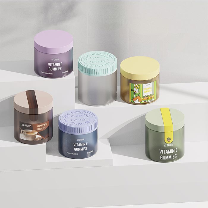 BPA Free colored Plastic Container Jar with Foam Lined Lid for Pills, Medication, Ointments and Other Beauty and Health Aids