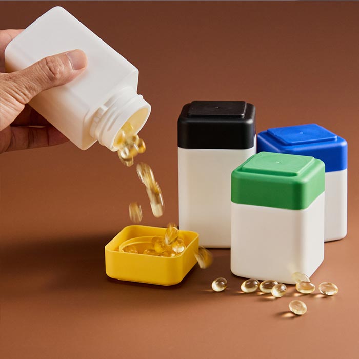 Square Plastic Pill Bottle, Clear Empty Medicine Bottles with Caps, Prescription Pill Containers for Solid Powder Medication, Vitamin, Tablet, Candy Square Plastic Pill Bottle, Clear Empty Medicine Bottles with Caps, Prescription Pill Containers for Solid Powder Medication, Vitamin, Tablet, Candy