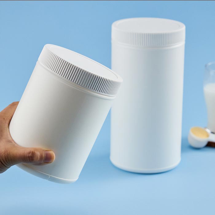 Airtight Plastic Jar with Lid Capacity Wide Mouth Container for Powder Protein Powder and Snacks and Versatile Storage for Home and Travel