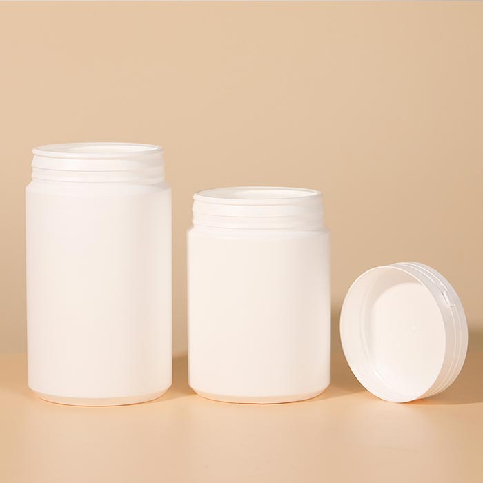 Customized 1000ml Food Grade HDPE Screw Cap Plain Round Plastic Jar for Supplement Nutrition Powder container