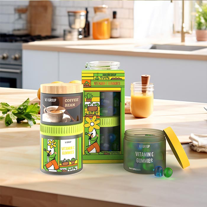 Best PET Empty Nutrition Supplement Container Whey Protein Powder Jar for Body Powder Candy with Custom Label